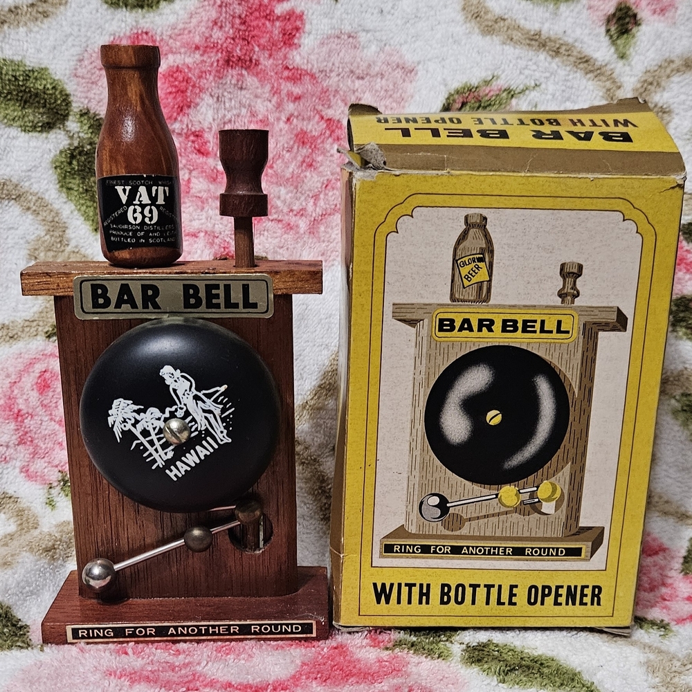 Vintage Bar Bell Bottle Opener with Original Box